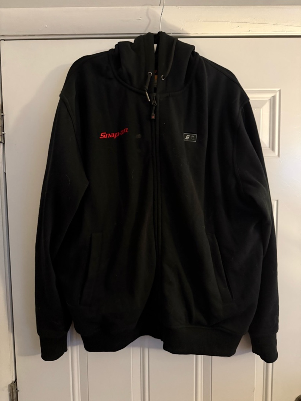 Black SnapOn heated zip up jacket